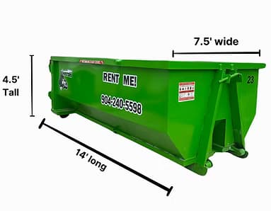 15 Yard Dumpster - Jacksonville FL 15 Yard Dumpster Rental Jacksonville FL